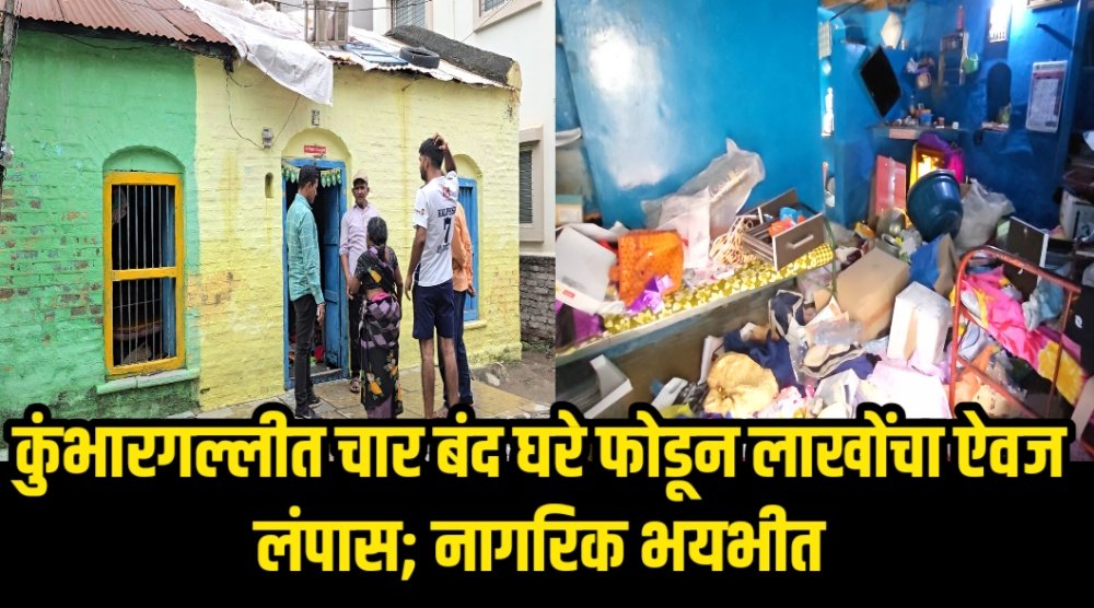 श्रीरामपूर हादरले! कुंभरगल्लीत चार बंद घरे फोडून लाखोंचा ऐवज लंपास; नागरिक भयभीत